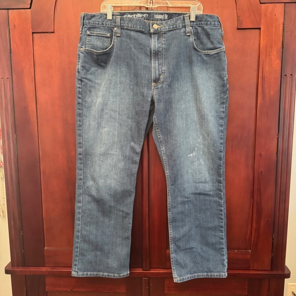 Carhartt Relaxed Fit Light Wash Denim Jeans 40 x 28